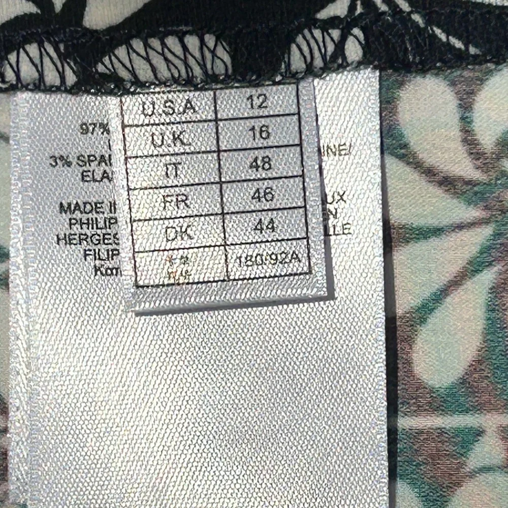 NWOT BROOKS BROS s12 shirtdress-full button down w/belt-blk/crm floral-midi - Picture 8 of 8